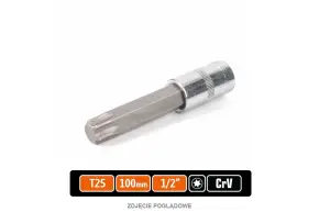 Klucz nasadowy 1/2" z bitem TORX 100 mm/T25 / TEGER