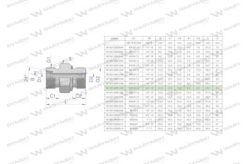 Przyłączka hydrauliczna (odmiana ciężka XGE) BB M22x1.5 14S x 3/8