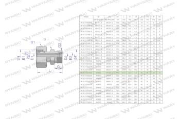Złączka hydrauliczna metryczna AB (XKOR) A-M36x2 28L / B-M16x1.5 10L Waryński