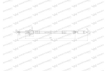 Linka do sterowania rozdzielaczem na kulkę (stalowa) L-1200mm Waryński