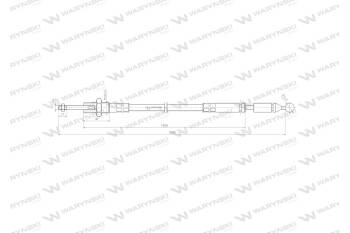 Linka do sterowania rozdzielaczem na kulkę stalowa L-1500mm Waryński