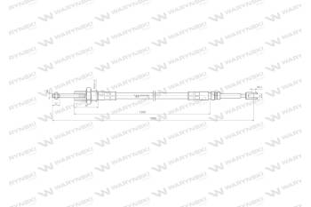 Linka do sterowania rozdzielaczem na widełki L-1500mm Waryński