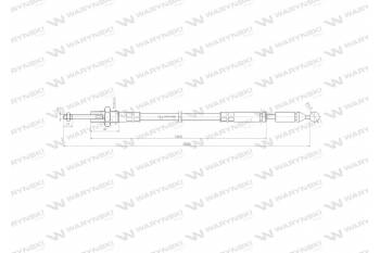 Linka do sterowania rozdzielaczem na kulkę stalowa L-2000mm Waryński
