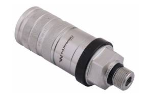 Szybkozłącze hydrauliczne zrywalne seria WIA3CV (3CFPV) gniazdo M18x1.5 gwint zewnętrzny EURO PUSH-PULL (ISO 7241-A) Waryński