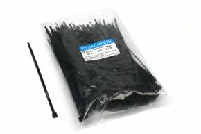 Opaski kablowe 3.5 x 200mm 200 szt w worku czarne odporne na UV